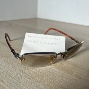 Robert Marc 720-232 Sunglasses FRAMES ONLY Half Rim Dark Brown 56-17 France